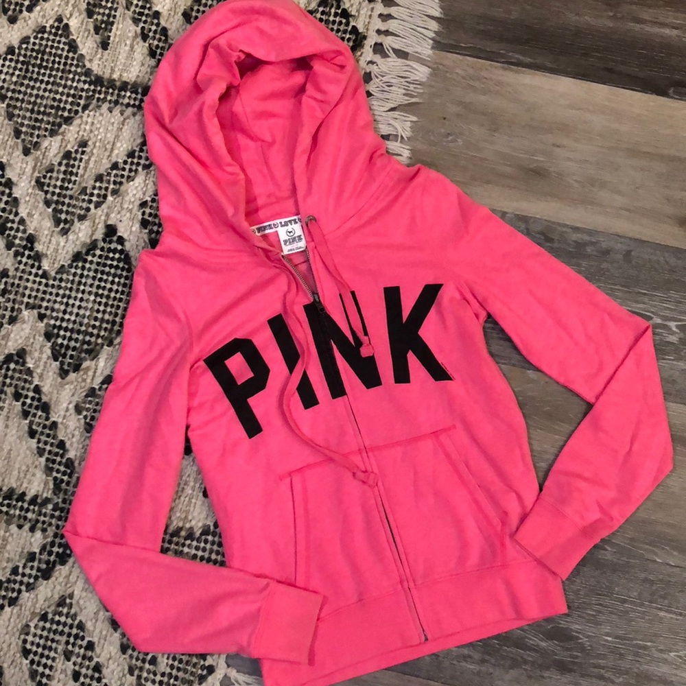 Pink Victoria’s Secret Zip Up Sweatshirt